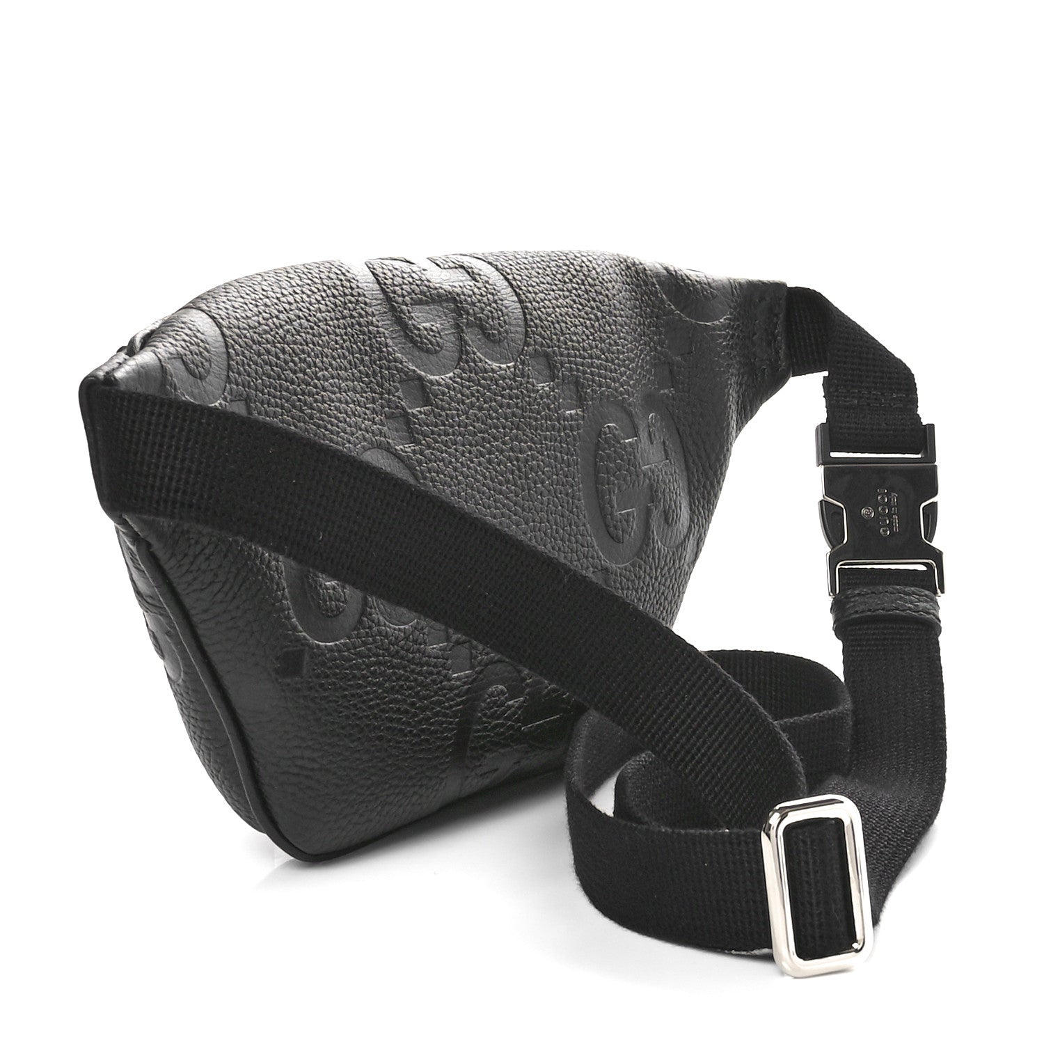 Gucci Piuma Calfskin Jumbo GG Embossed Small Belt Bag Black 3 of 11