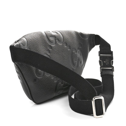 Gucci Piuma Calfskin Jumbo GG Embossed Small Belt Bag Black 3 of 11