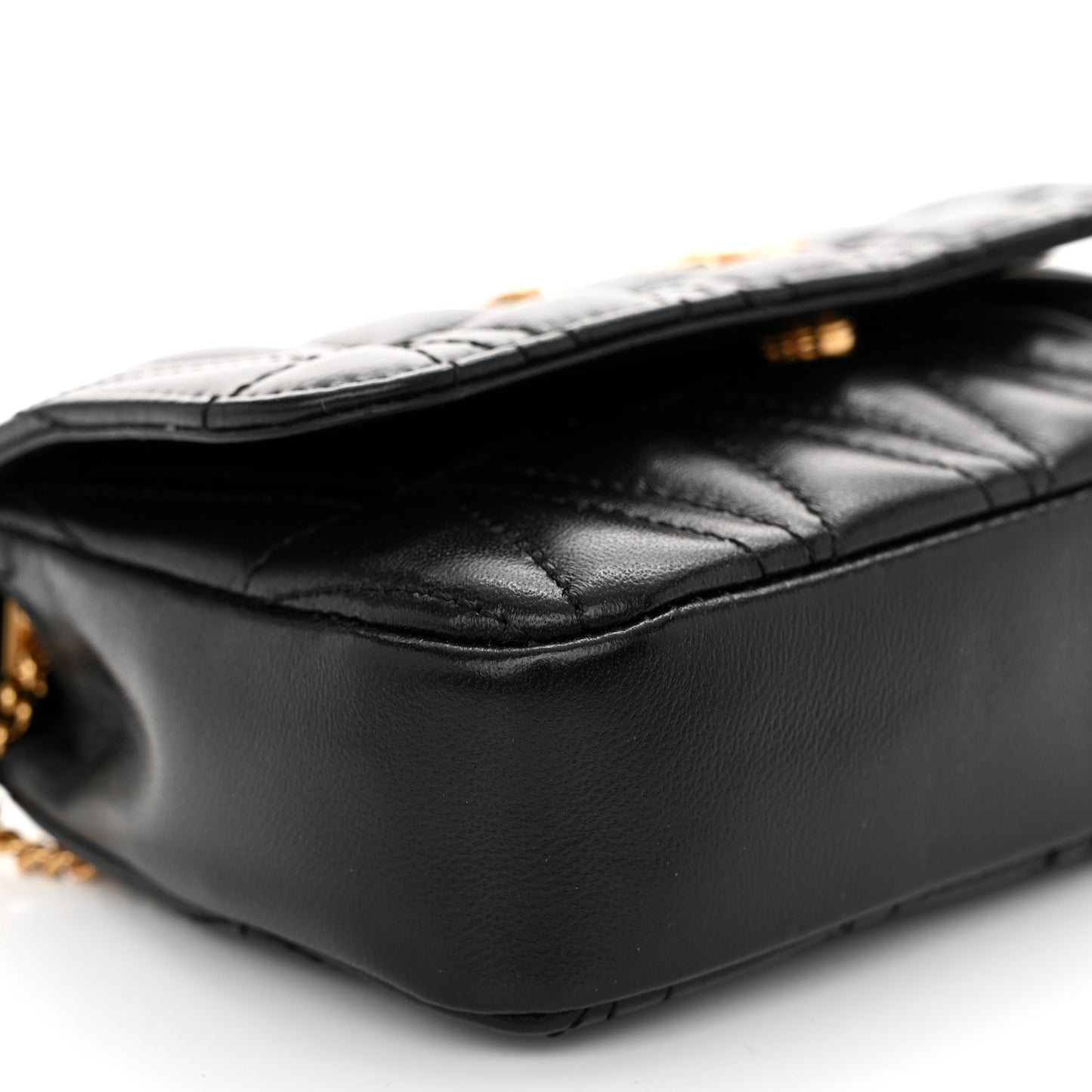 Nappa Quilted Virtus Evening Bag Black