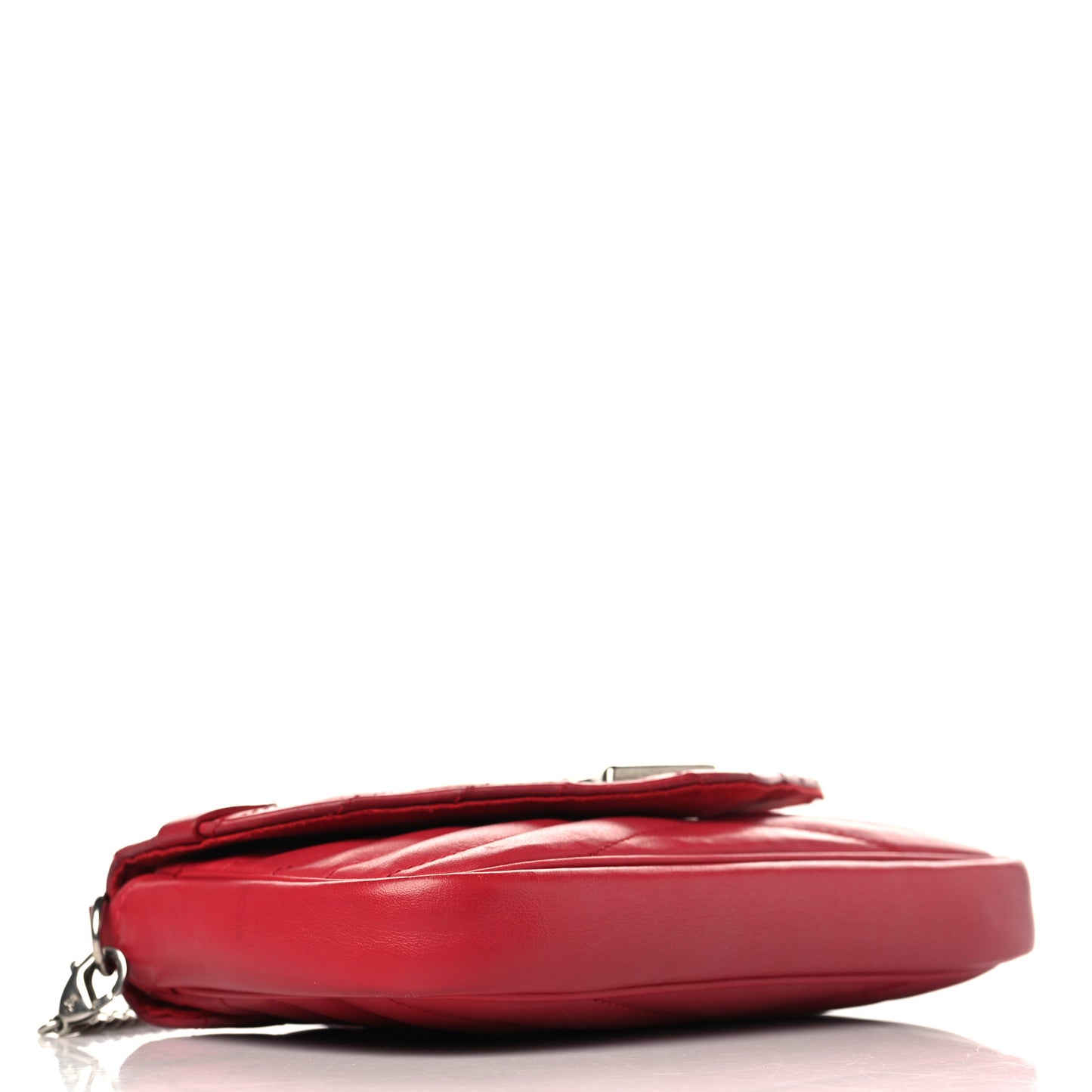 Calfskin New Wave Chain Pochette Scarlet