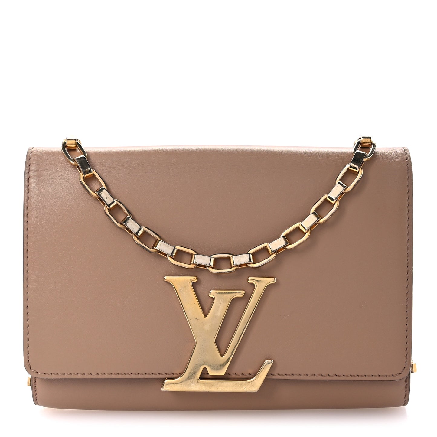 Calfskin Chain Louise GM Nude