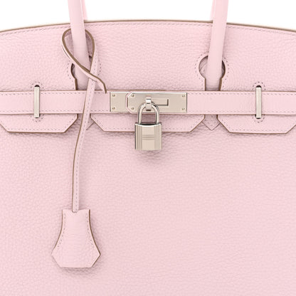 Hermes Taurillon Clemence Birkin 30 Mauve Pale 8 of 11