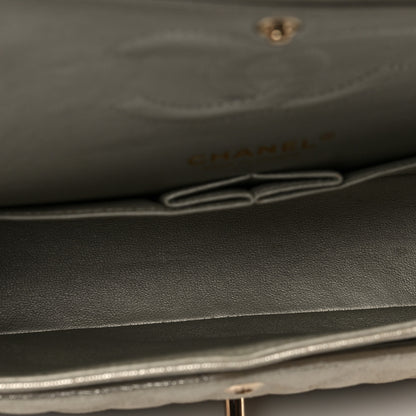 Chanel Iridescent Calfskin Quilted Medium Double Flap Silver 5 of 9