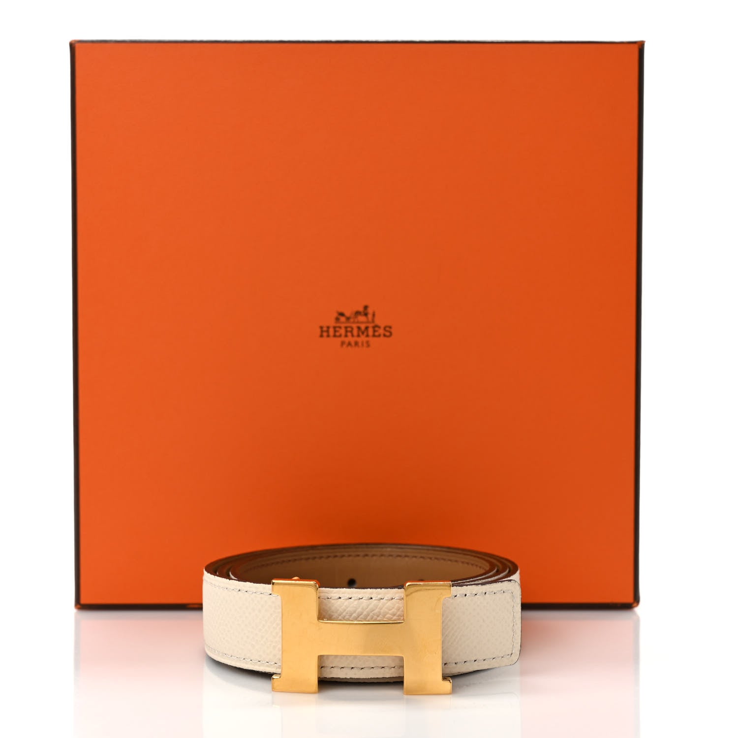 Hermes Epsom Swift 24mm Mini Constance H Belt 75 30 Nata Biscuit 4 of 4
