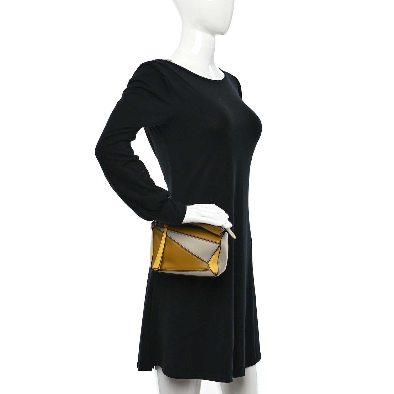 Loewe Grained Calfskin Mini Puzzle Bag Ocre Yellow 3 of 9