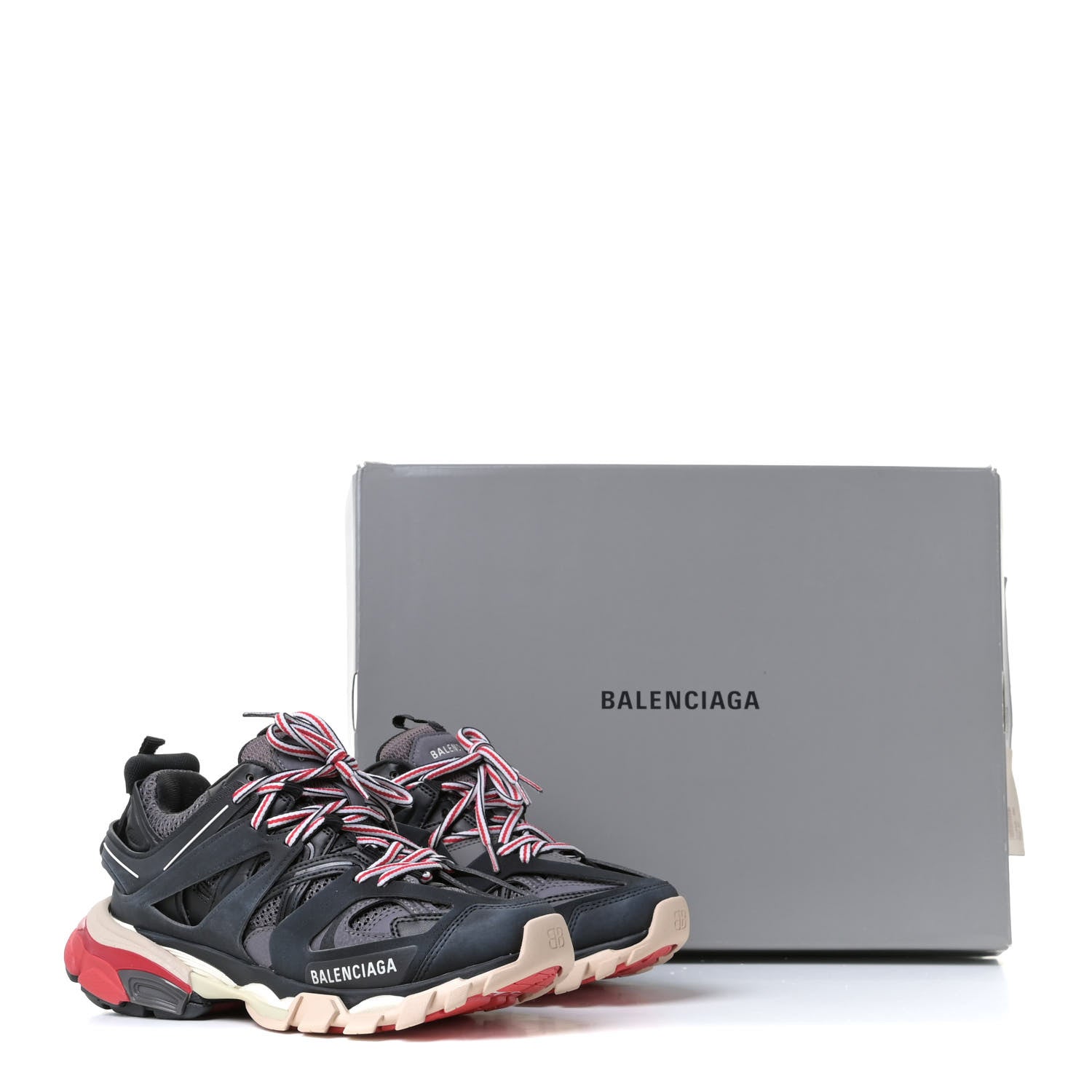 Balenciaga Mesh Nylon Womens Track Sneakers 37 Black Gris 13 of 13