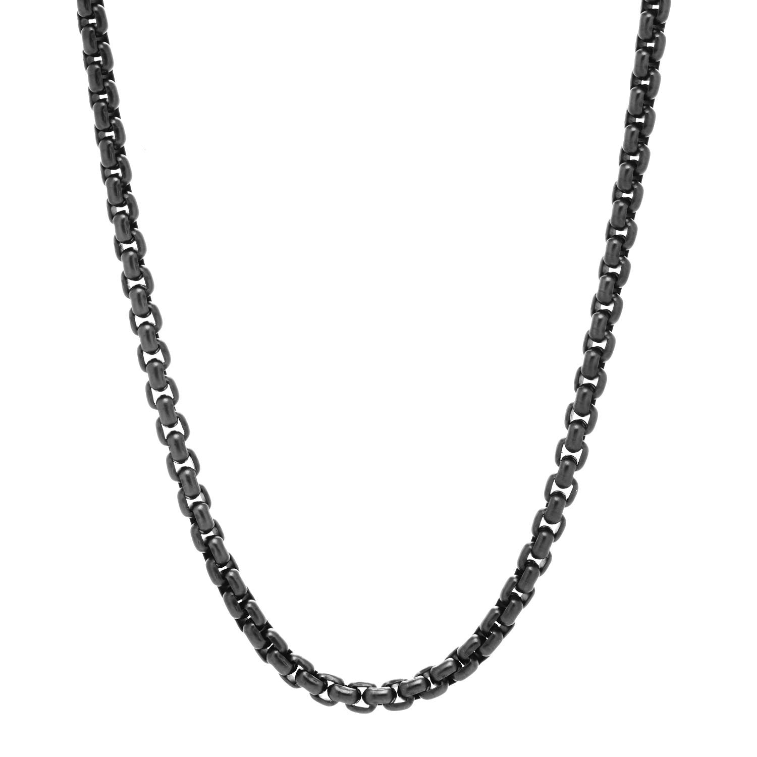 David Yurman Darkened Stainless Steel 3mm Box Chain Necklace 22" 1 of 5