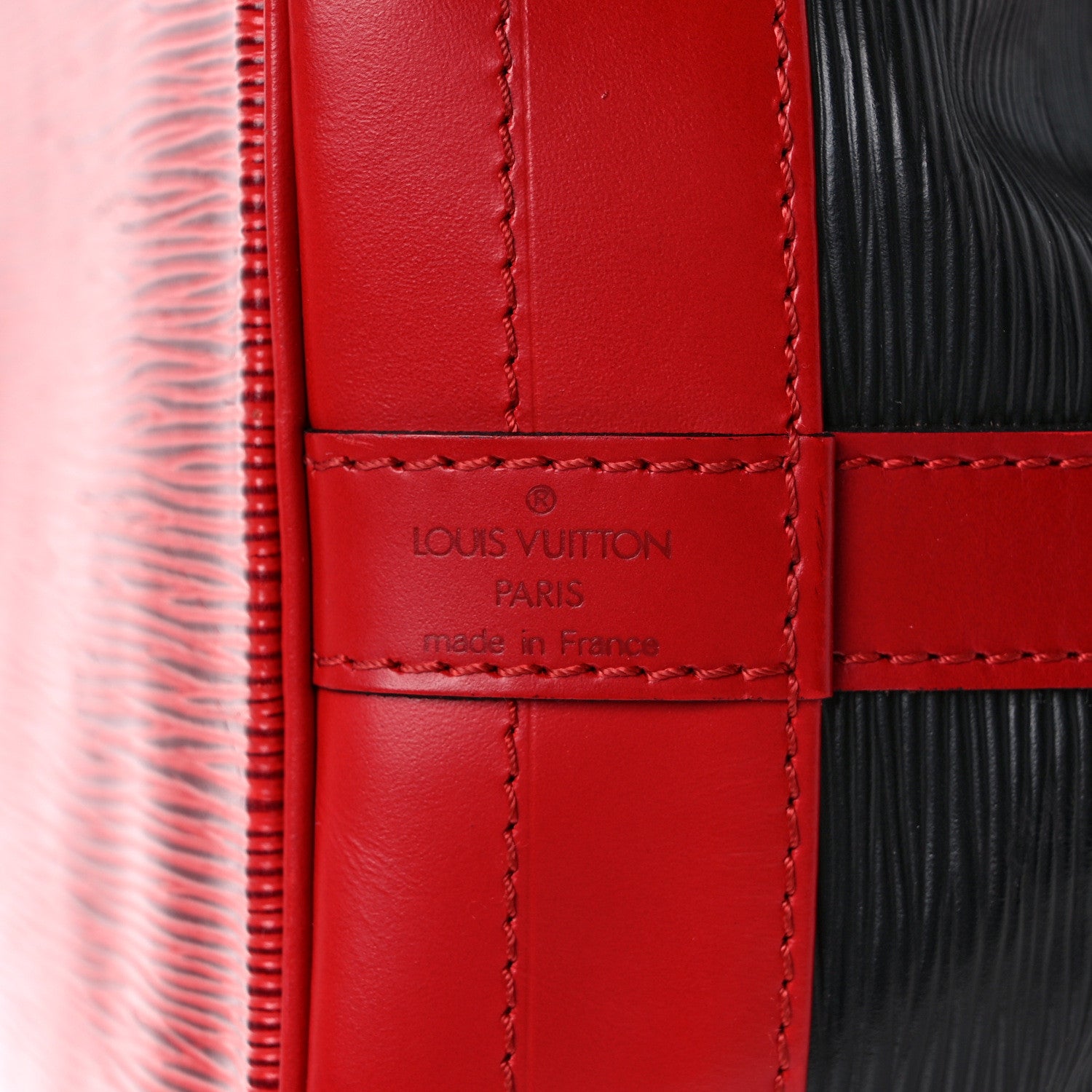 Louis Vuitton Epi Bi-Color Noe Castillan Red Black 6 of 10