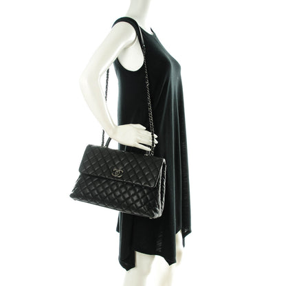 Chanel Caviar Quilted Medium Coco Handle Flap Black 2 of 7