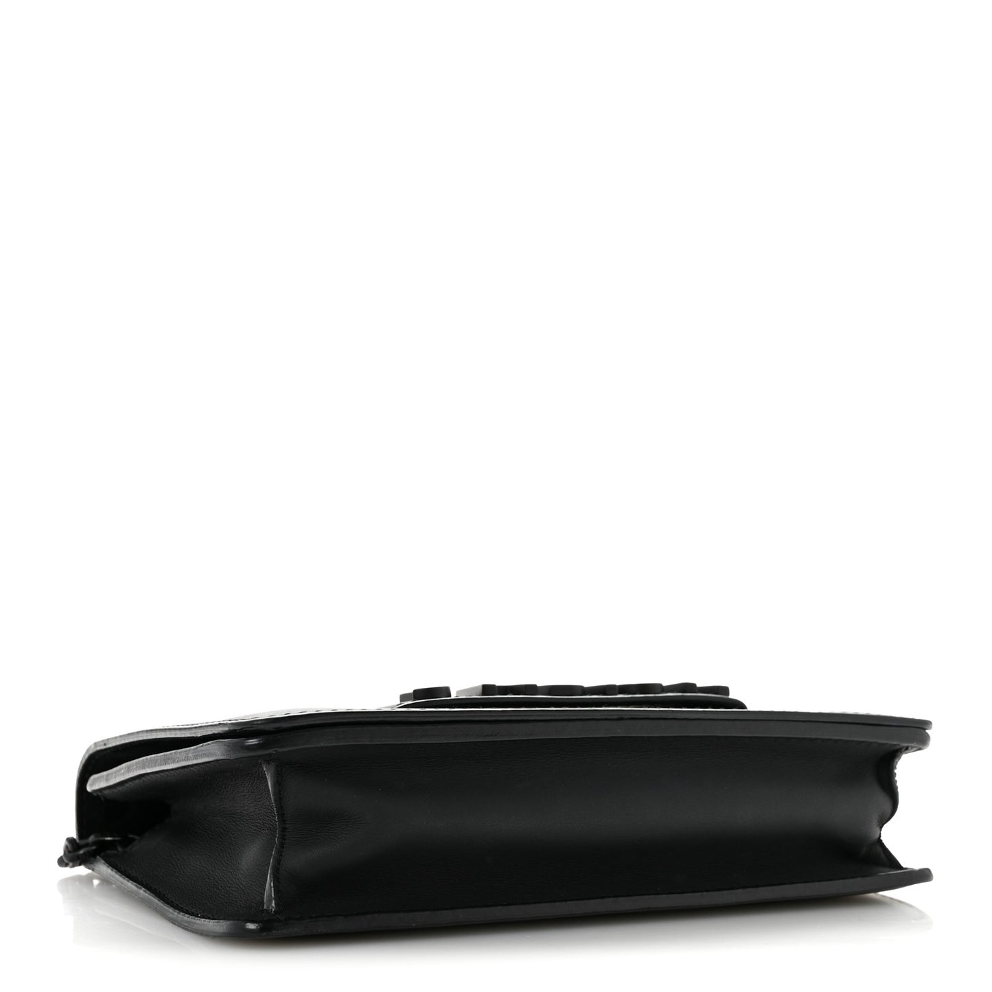 Ultra Matte Calfskin J'Adior Chain Flap Bag Black