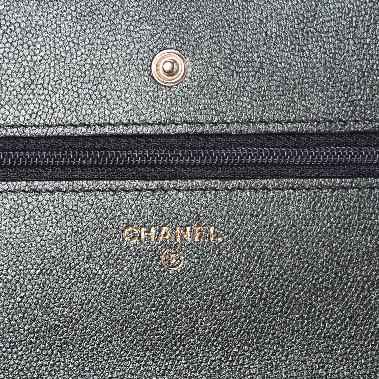 Chanel Iridescent Caviar Quilted Wallet On Chain WOC Black 6 of 12