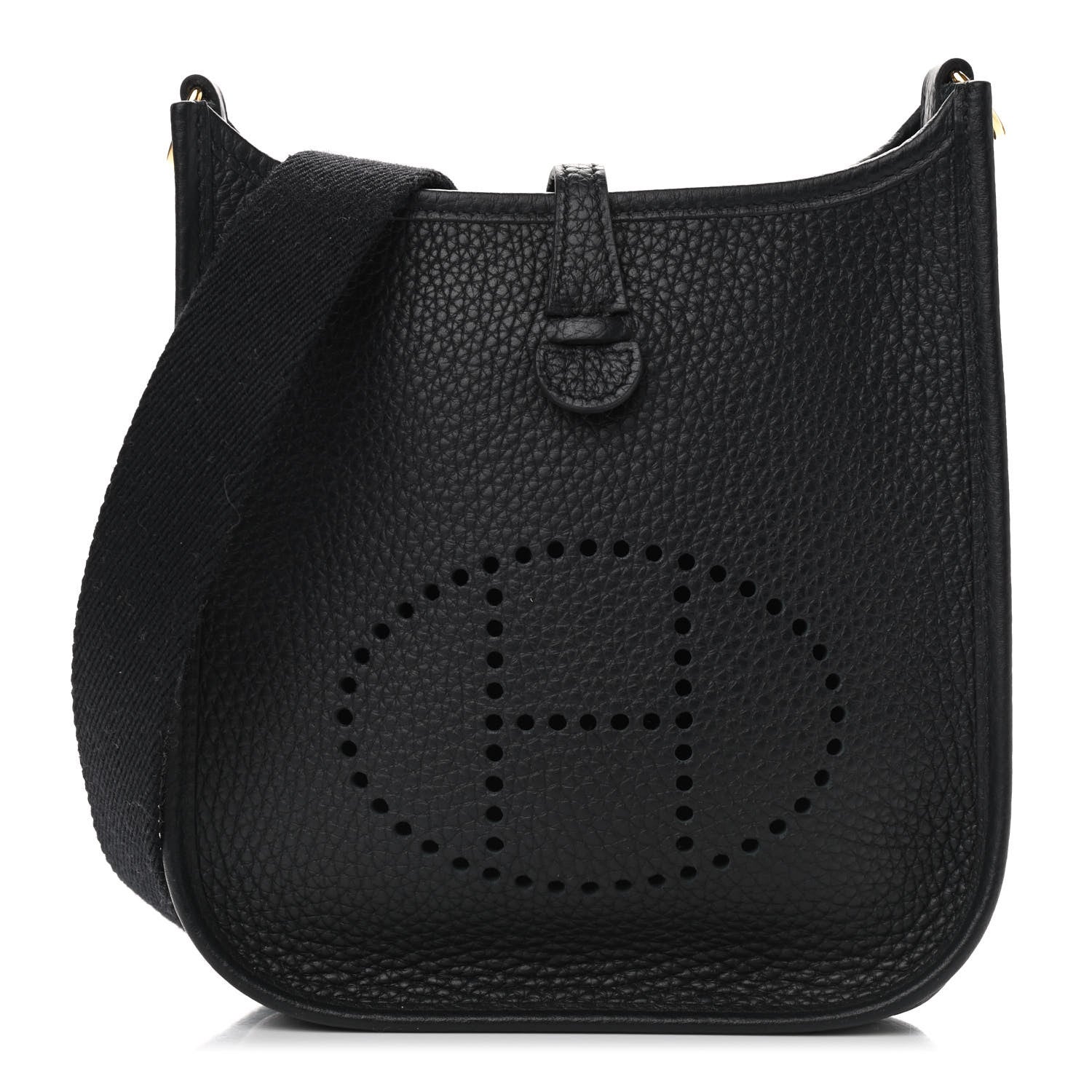 Hermes Taurillon Clemence Evelyne TPM Black 1 of 8