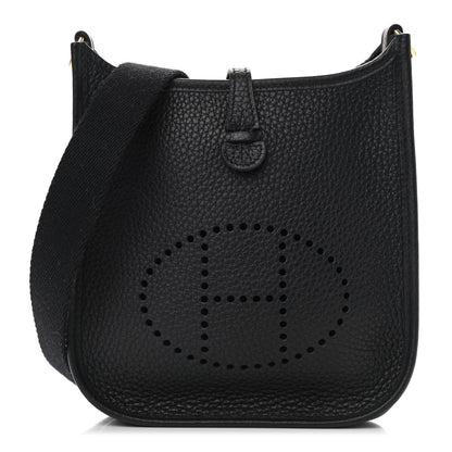 Hermes Taurillon Clemence Evelyne TPM Black 1 of 8