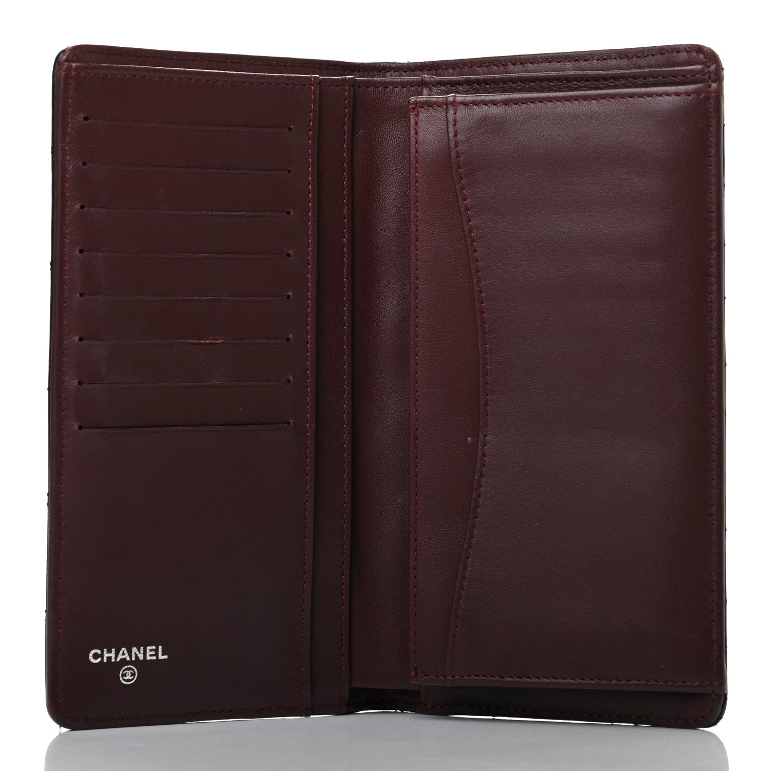 Chanel Lambskin Quilted Yen Wallet Black 4 of 6