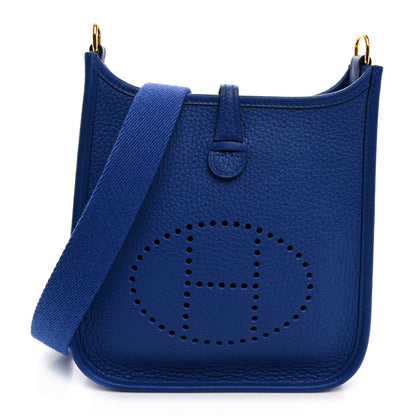 Hermes Taurillon Clemence Evelyne TPM Bleu Royal 1 of 10