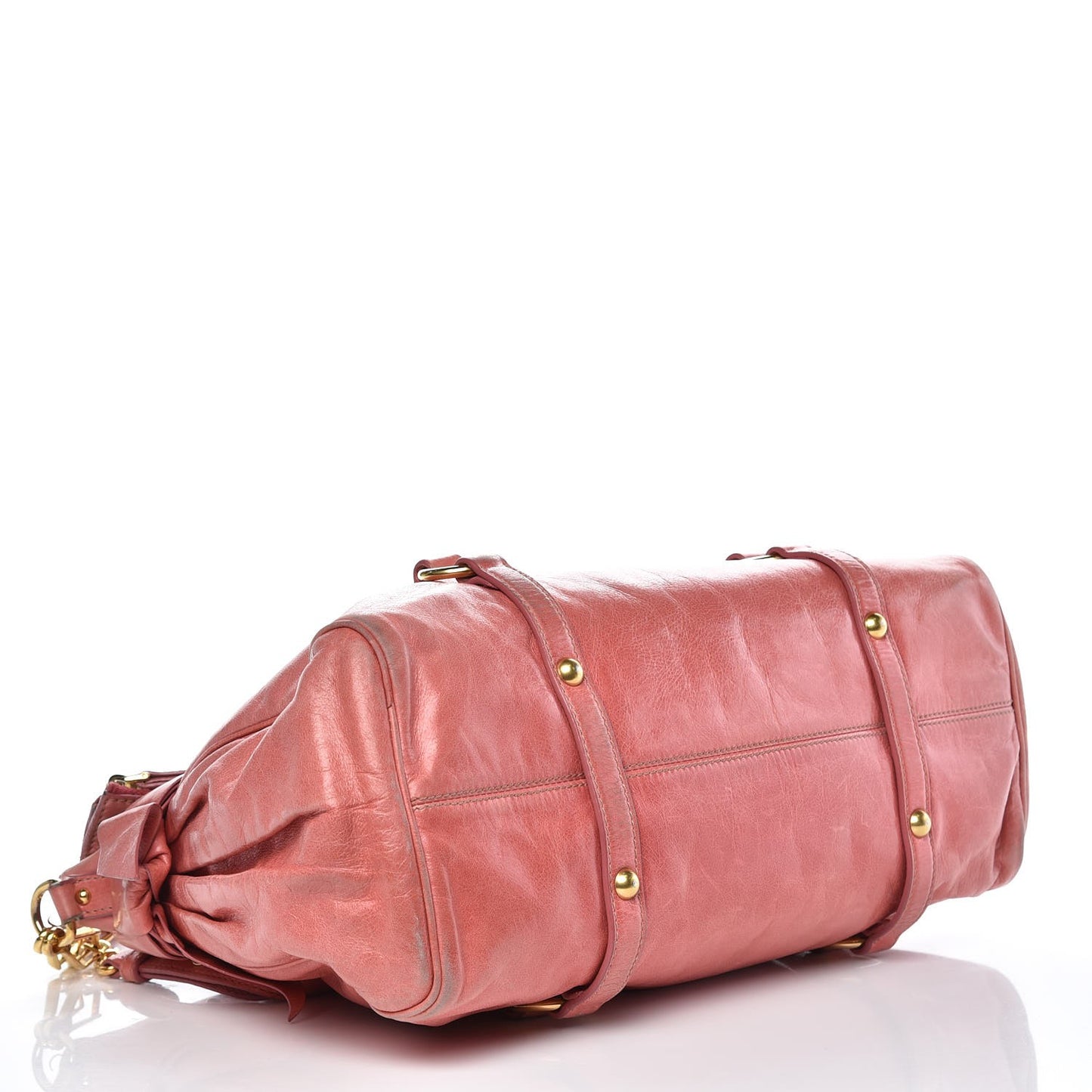 Vitello Medium Bow Satchel Pink