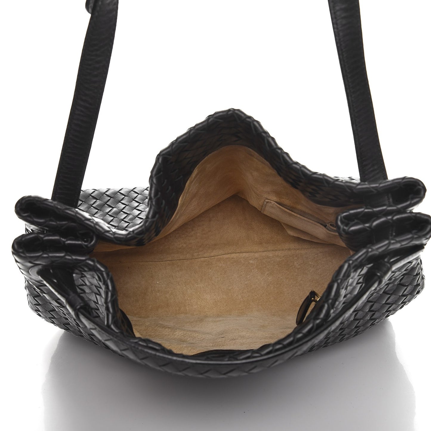 Nappa Intrecciato Medium Garda Bag Nero Black