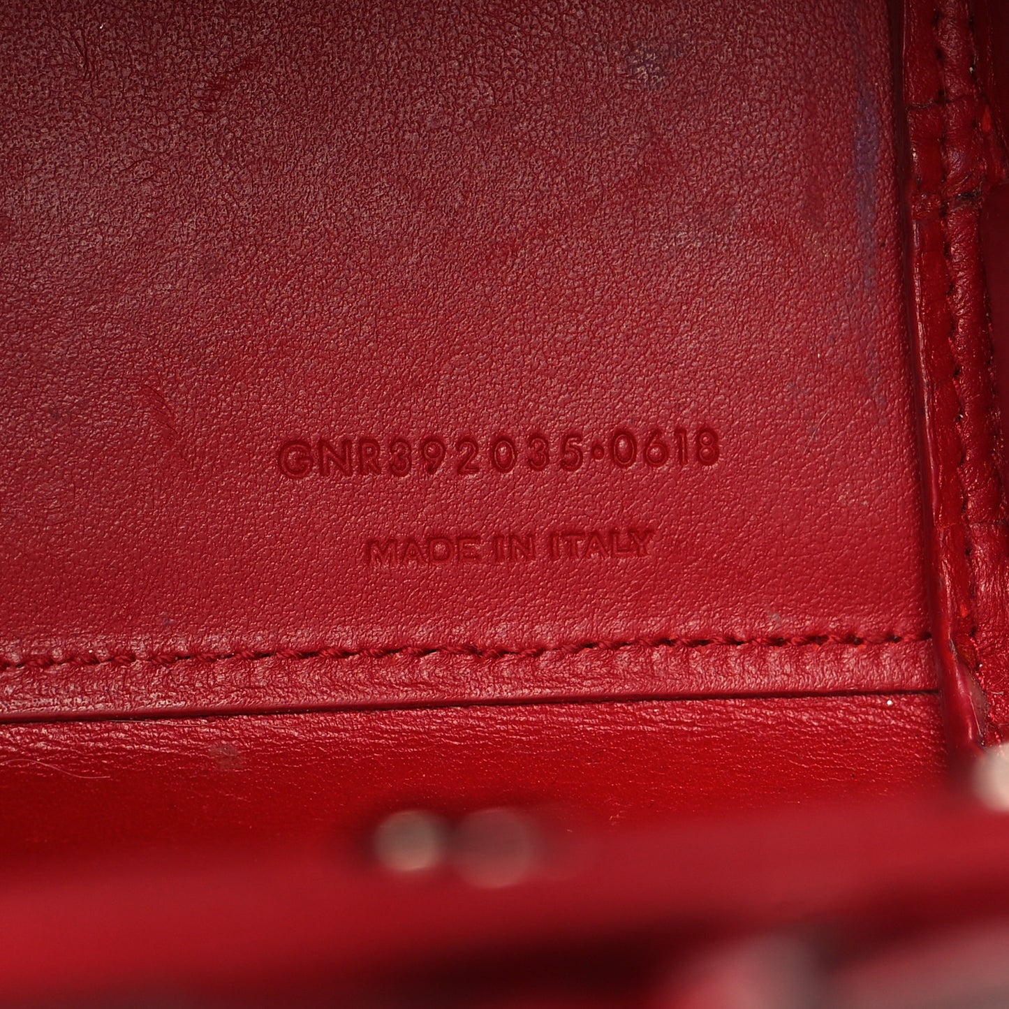 Calfskin Crocodile Embossed Nano Sac De Jour Red