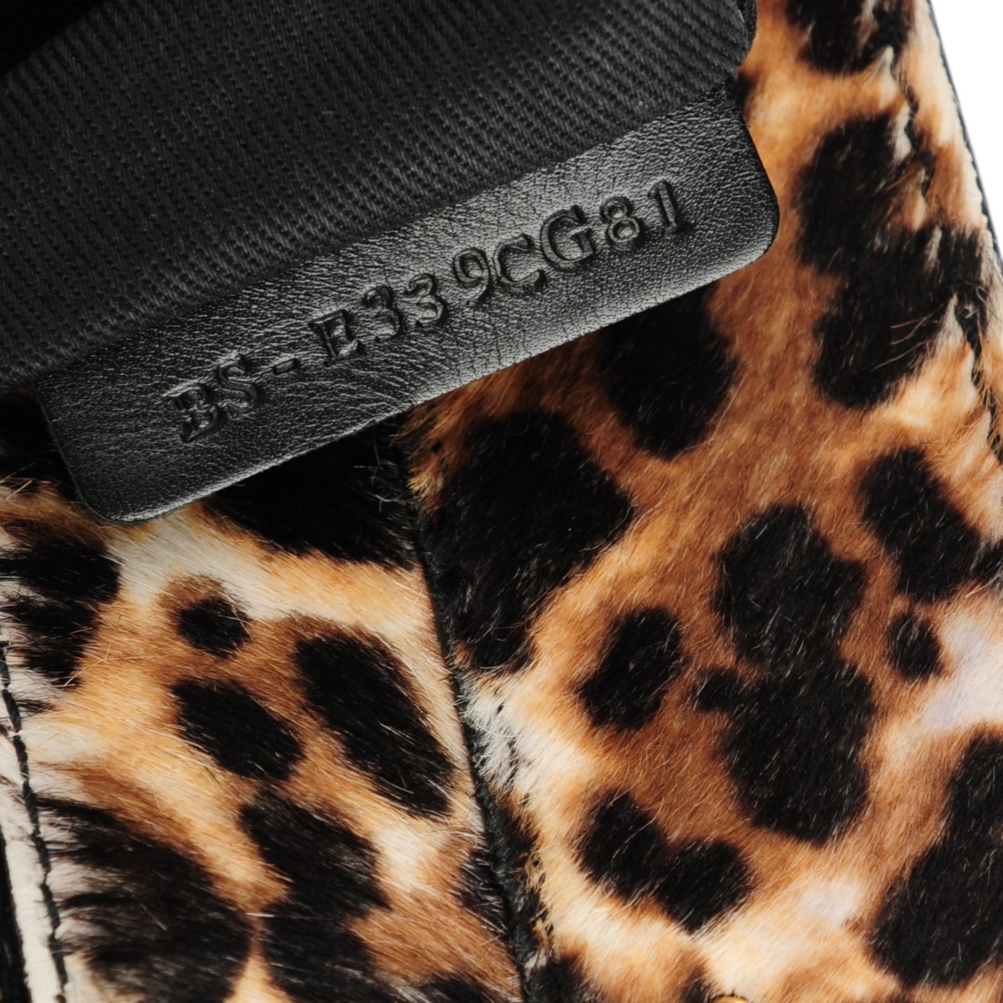 Calf Hair Leopard Print Rockstud Double Handle Tote Leopard