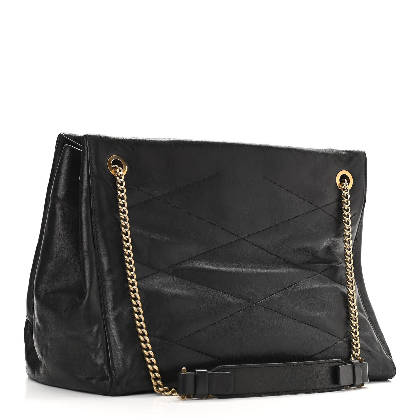 Lambskin Quilted Medium Sugar Shoulder Bag Black