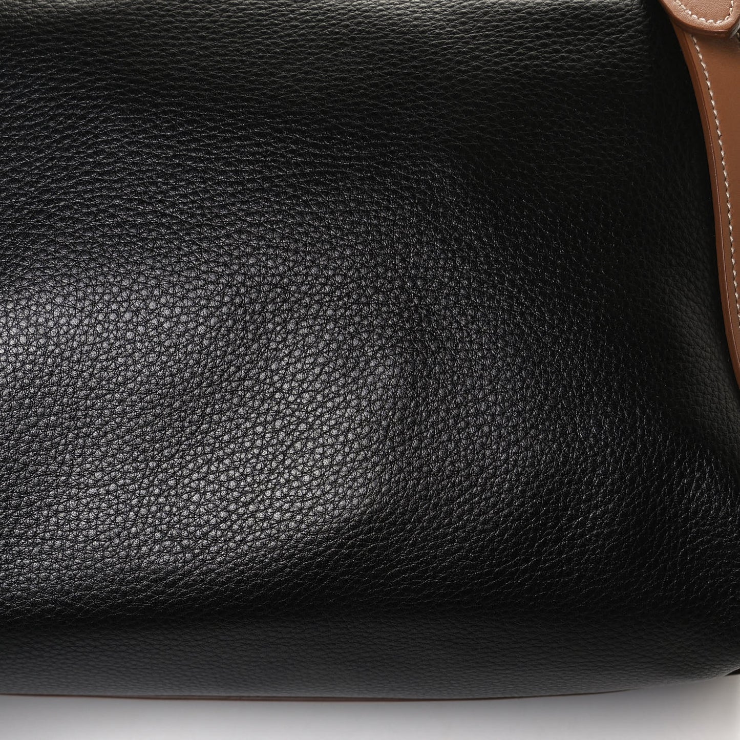 Vitello Phenix Shopping Tote Black Caramel