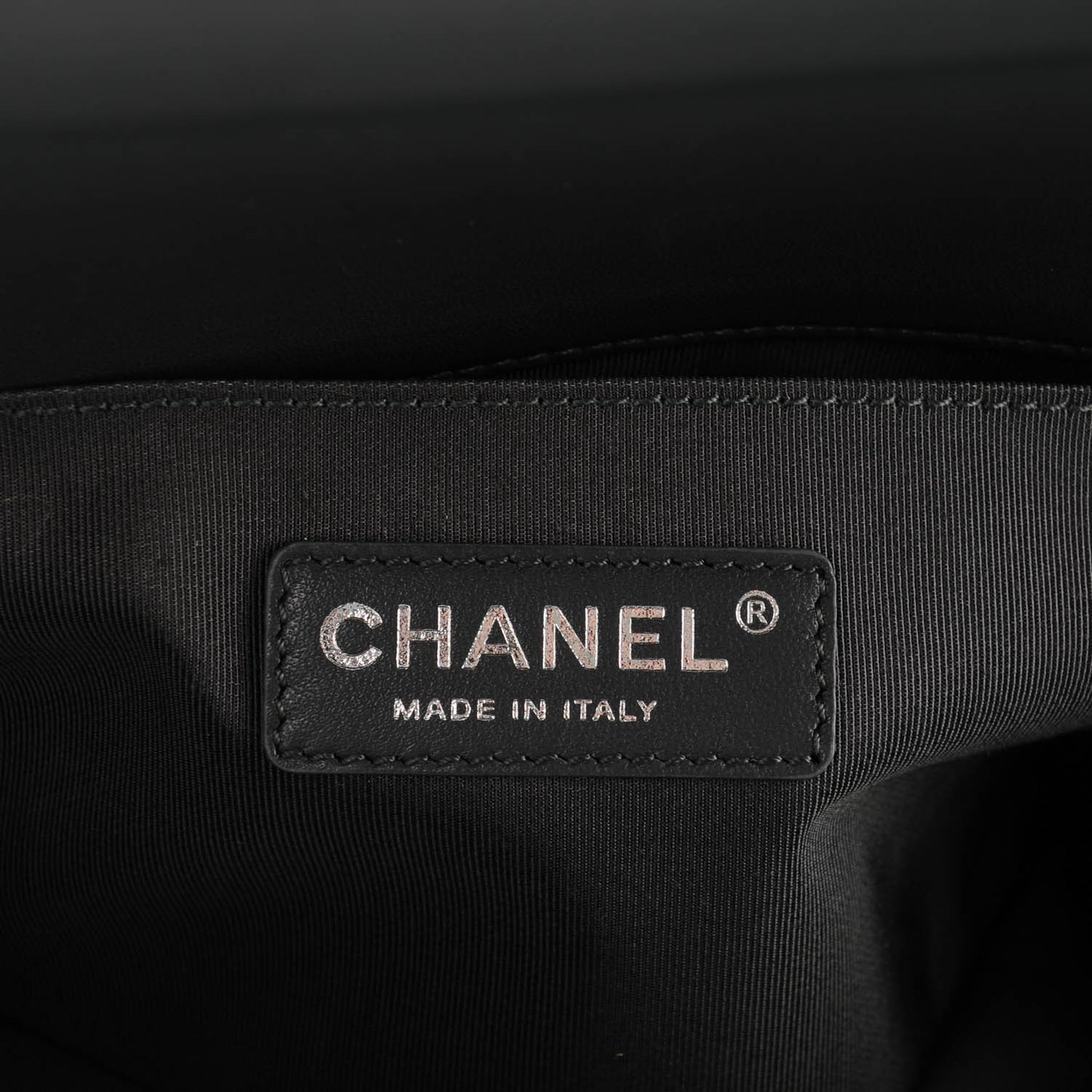 Lambskin Quilted Medium Boy Flap Dark Grey