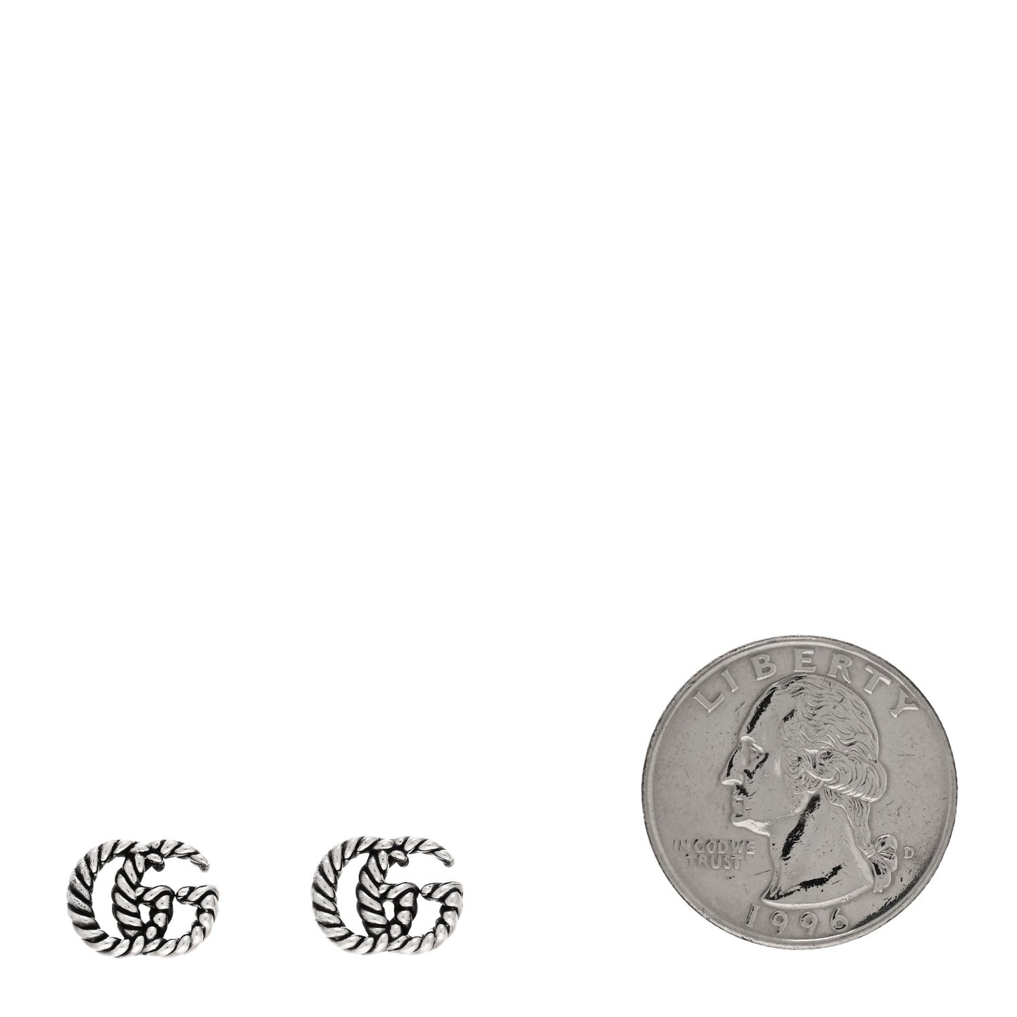 Sterling Silver Torchon Double G Earrings