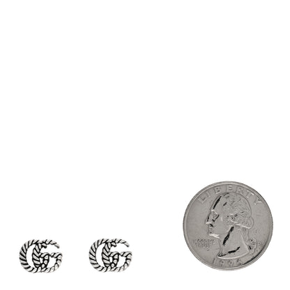 Gucci Sterling Silver Torchon Double G Earrings 2 of 4
