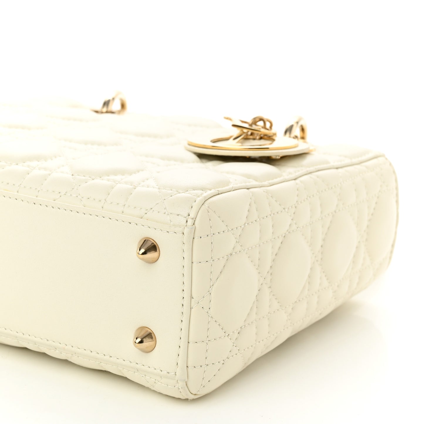 Lambskin Cannage Small My ABCDior Lady Dior White