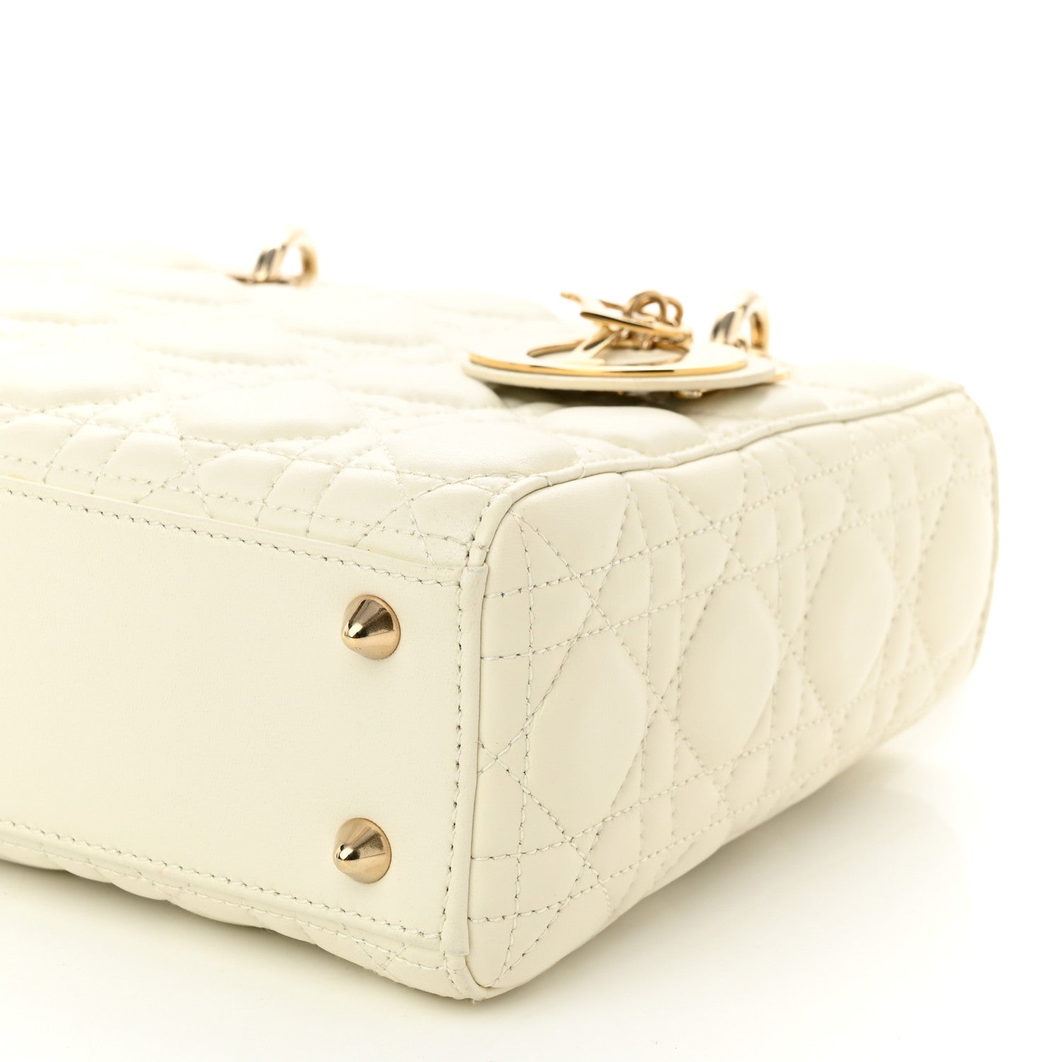 Christian Dior Lambskin Cannage Small My ABCDior Lady Dior White 9 of 9
