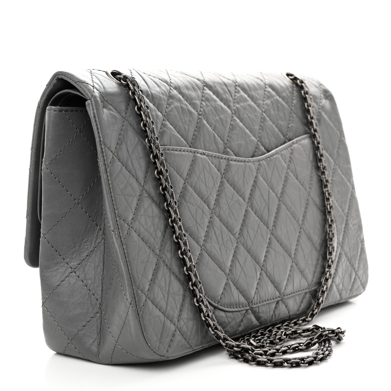 Chanel Aged Calfskin Quilted 2.55 Reissue 227 Flap Grey 3 of 10