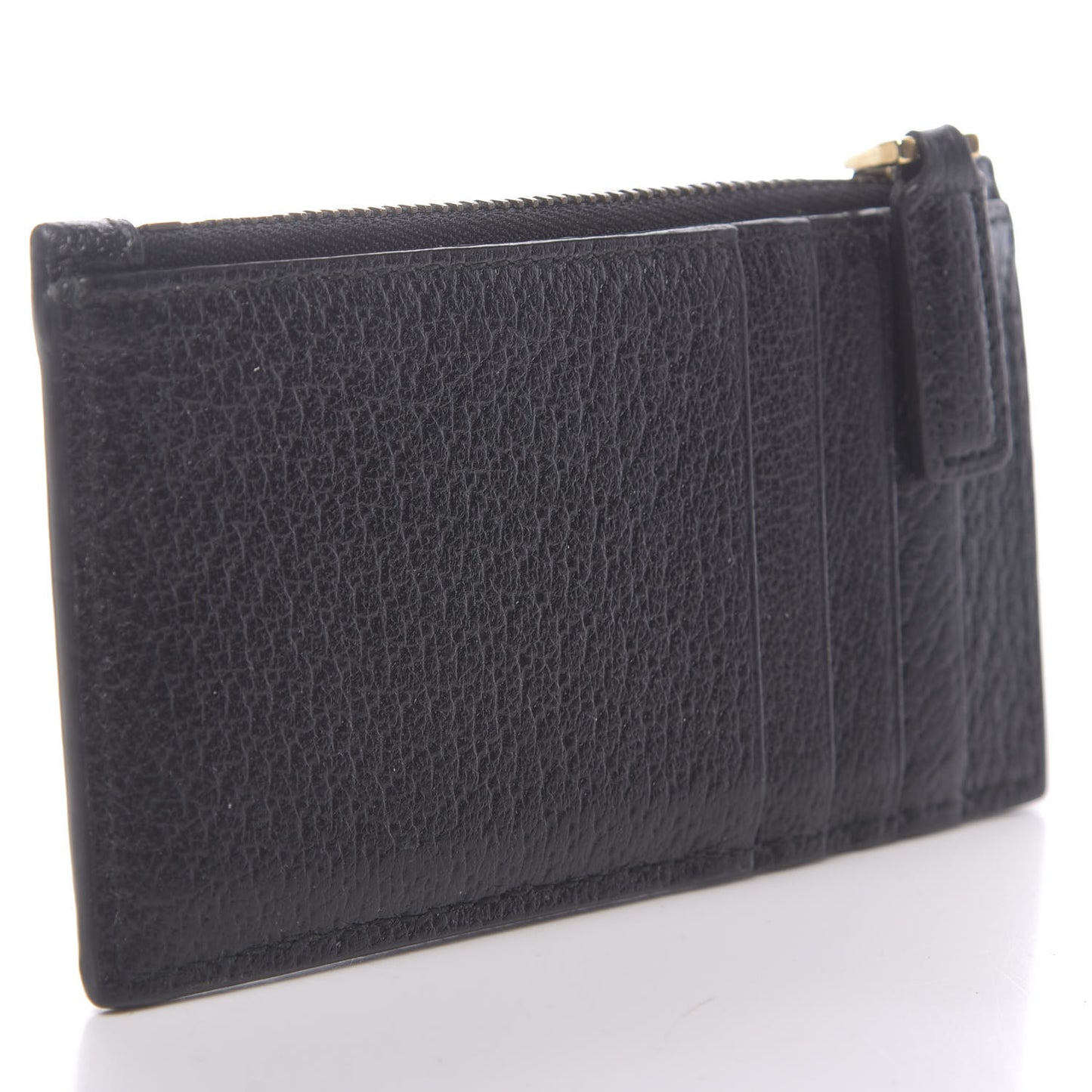 Calfskin Boar Effect GG Marmont Coin Case Card Holder Black