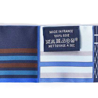 Hermes Silk Couvertures Nouvelles Twilly Marine Noisette Ciel 3 of 5