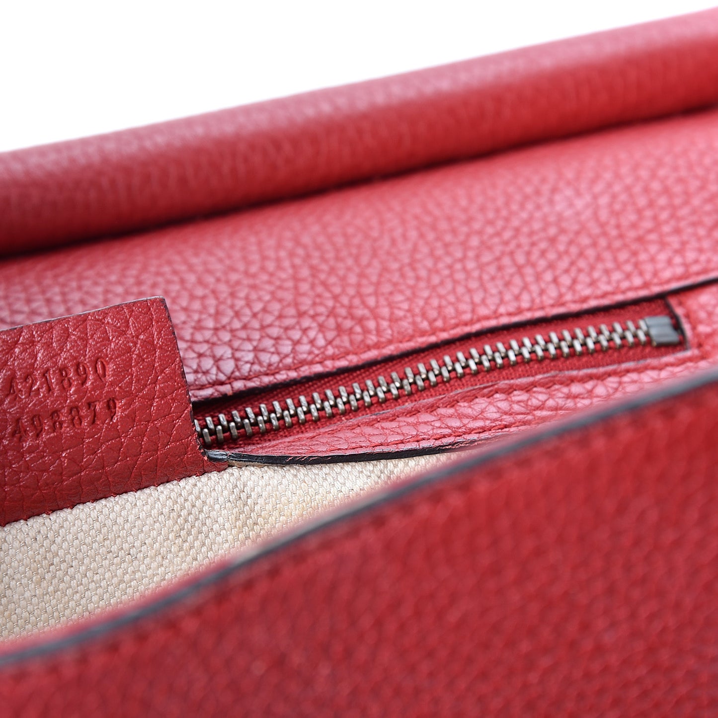 Calfskin Small GG Marmont Top Handle Bag Vulcanic Red