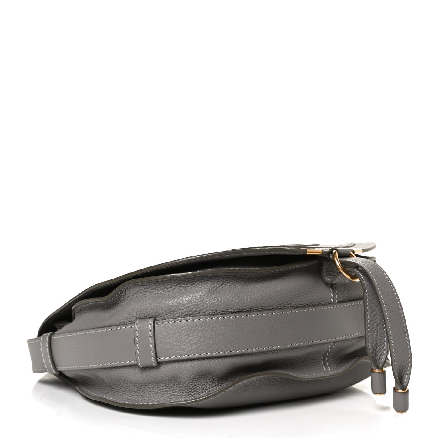 Calfskin Medium Marcie Round Crossbody Bag Cashmere Grey