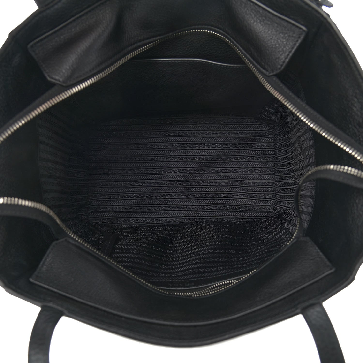 Prada Vitello Daino Tote Black 5 of 12