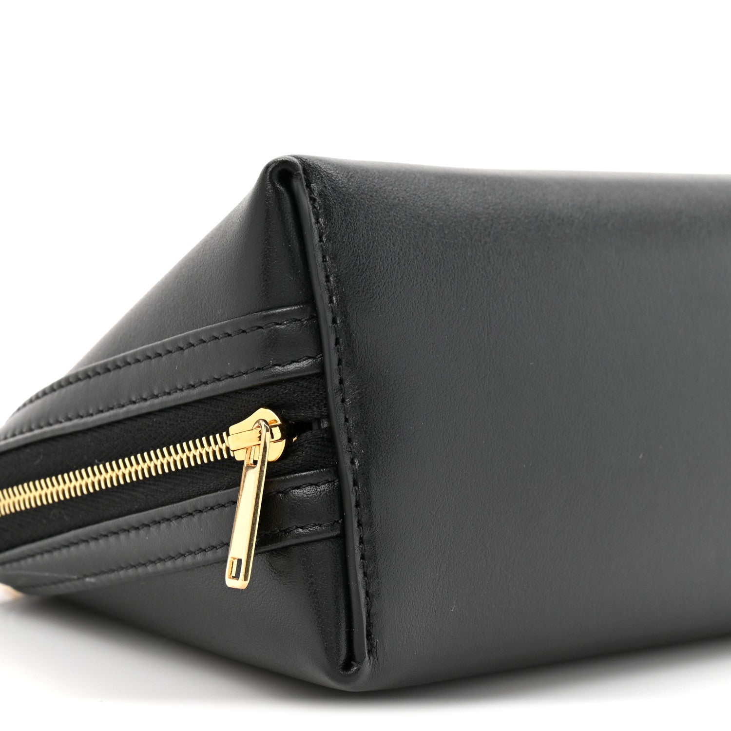 Celine Smooth Calfskin Cuir Triomphe Clutch on Chain Black 9 of 11