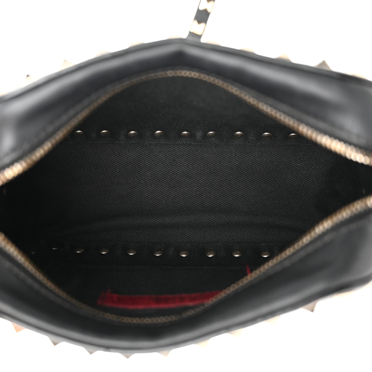 Calfskin Rockstud Camera Crossbody Bag Black