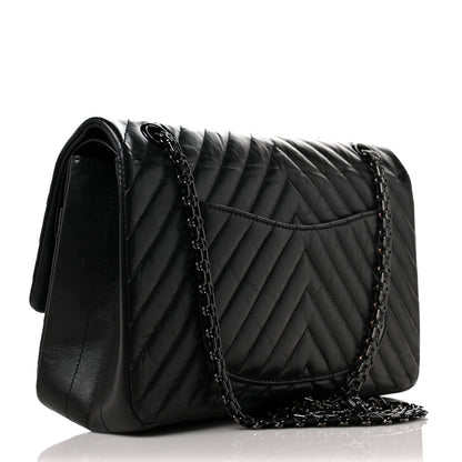 Chanel Aged Calfskin Chevron Quilted 2.55 Reissue 226 So Black 3 of 10