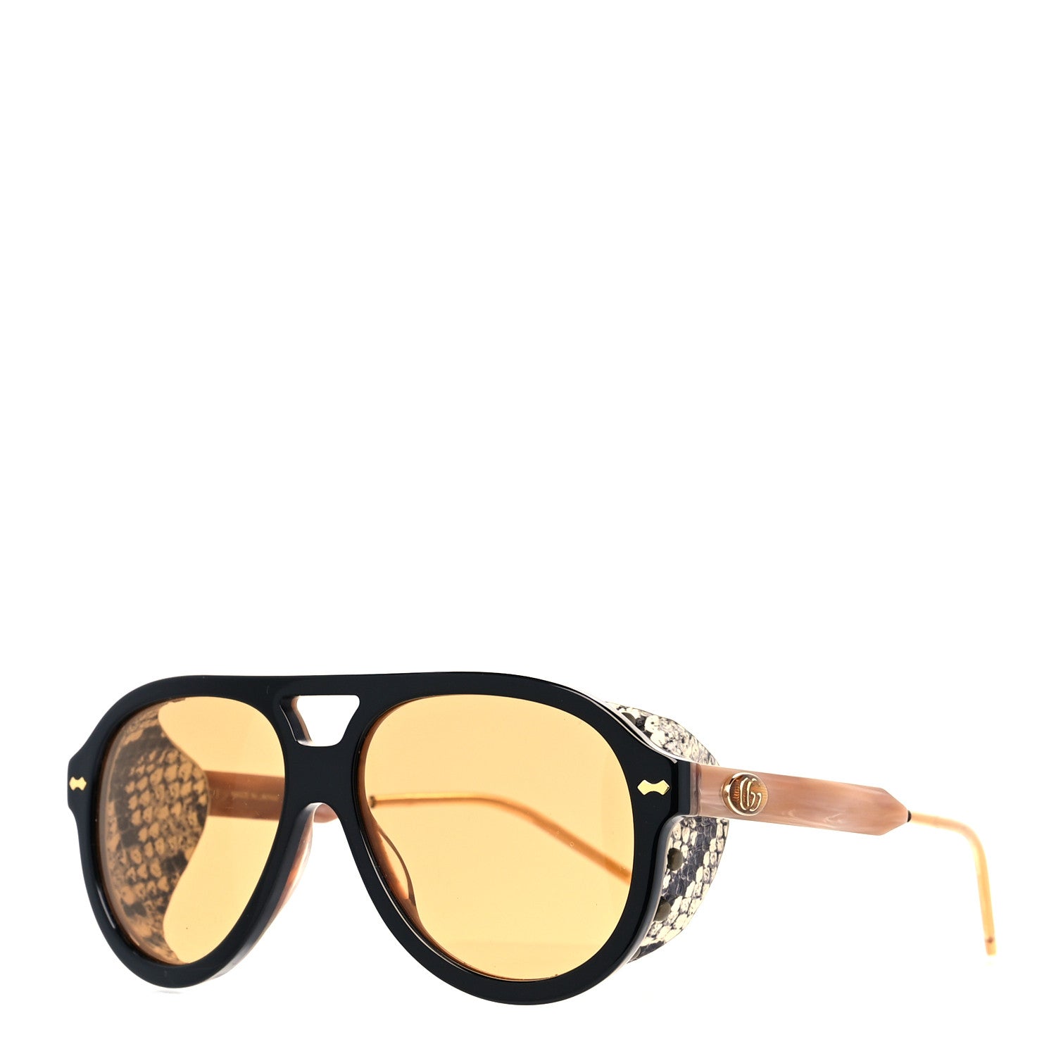 Gucci Acetate Snakeskin Sunglasses GG0670S Black 1 of 7