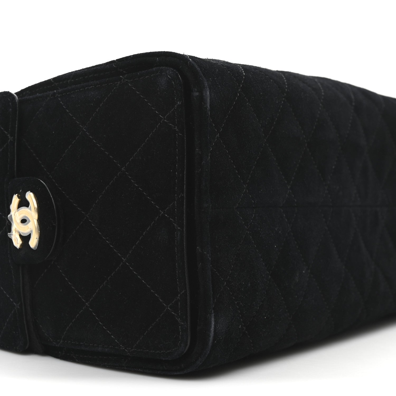 Chanel Suede Quilted Small Chanel 25 Handbag Black 9 of 11