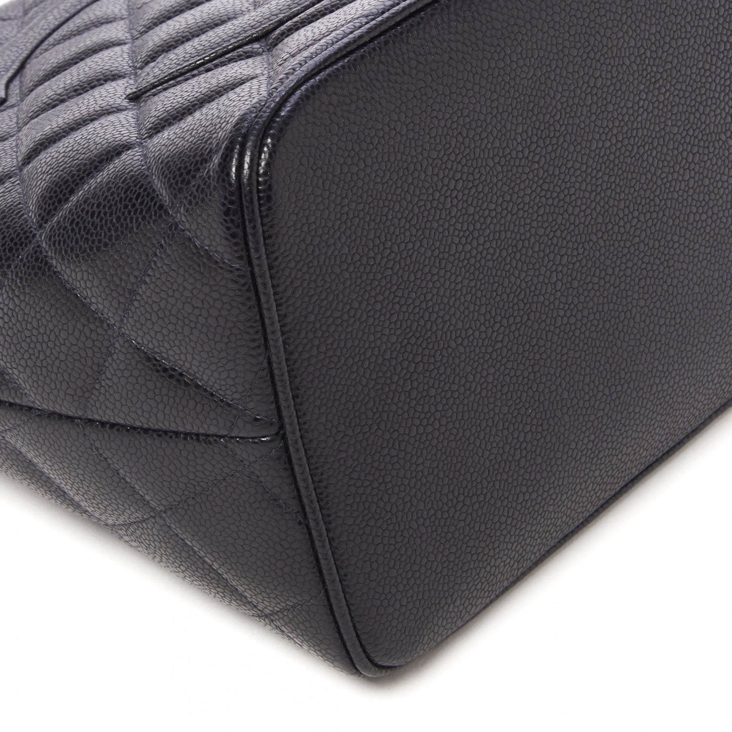 Caviar Quilted Medallion Tote Black