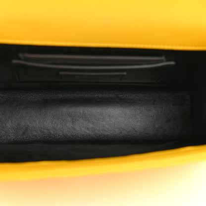 Saint Laurent Lambskin Matelasse Chevron Medium Monogram Satchel Mimosa 5 of 17