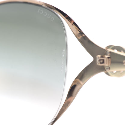 Gucci Metal Oversized Round Frame GG0225S Sunglasses Gold 5 of 12