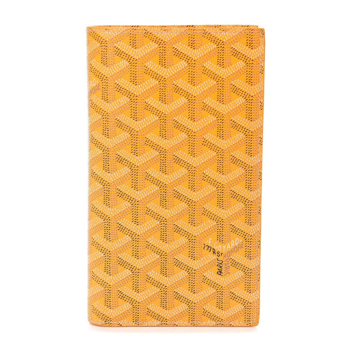 Goyardine Long Bi-Fold Wallet Yellow