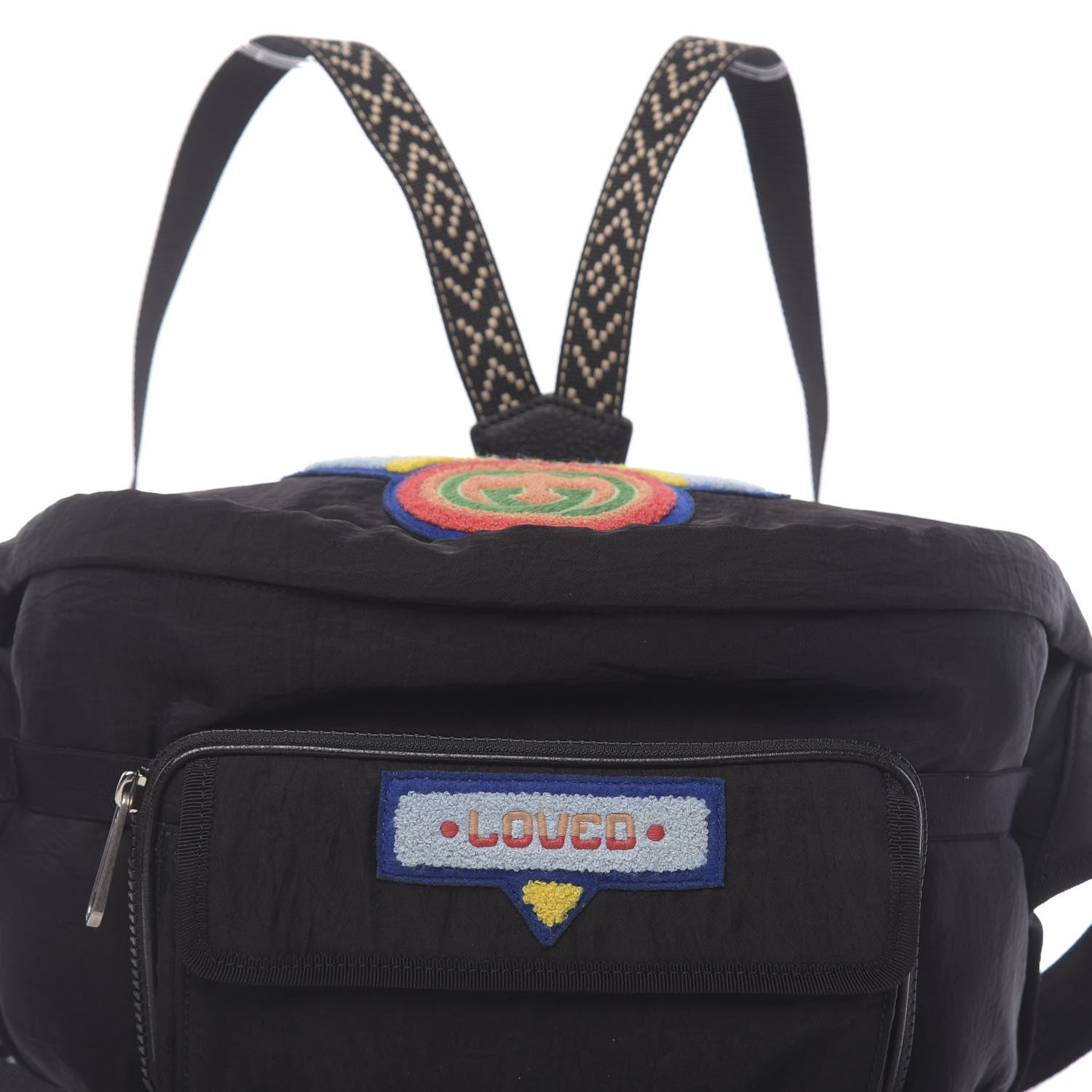 Gucci Nylon 80s Logo Patch Belt Bag Black 8 of 10