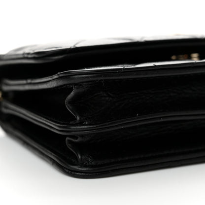 Chanel Calfskin Quilted Mini Maxi Pearls Wallet On Chain WOC Black 9 of 11