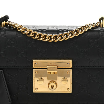 Gucci Guccissima Small Padlock Shoulder Bag Black 9 of 11