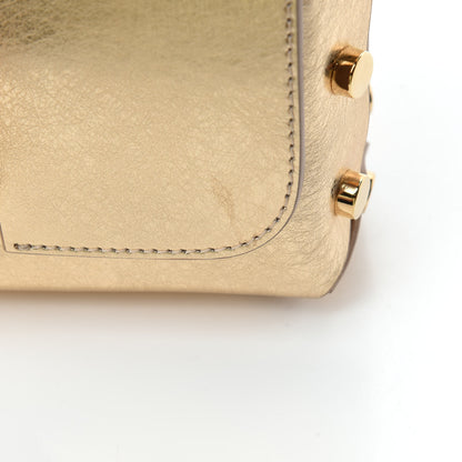 Jimmy Choo Metallic Calfskin Lockett Petite Shoulder Bag Gold 10 of 10