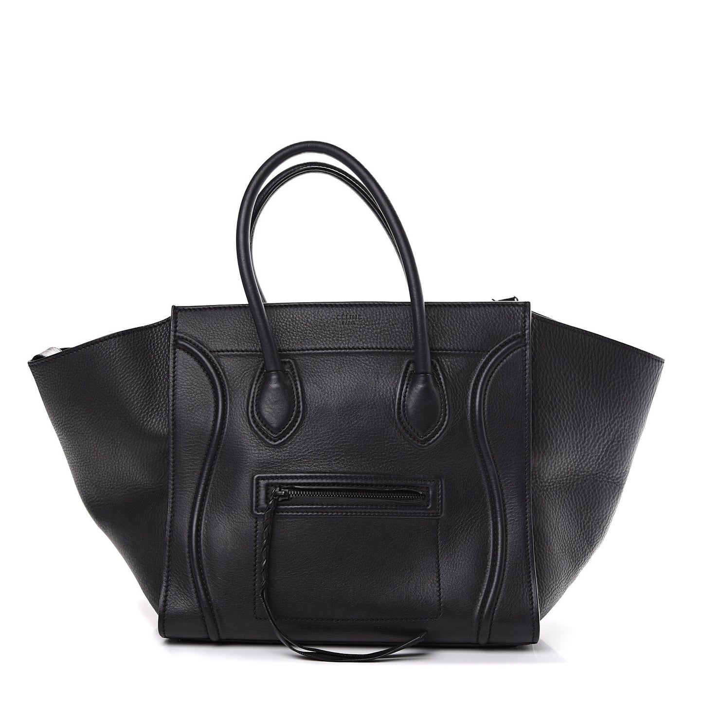 Supple Calfskin Medium Phantom Luggage Black